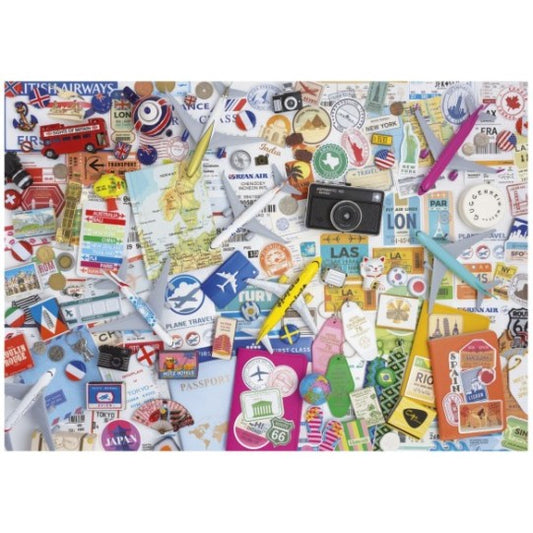 Puzzle Colagens de Viagem - Educa - 1000 Peças, caixa