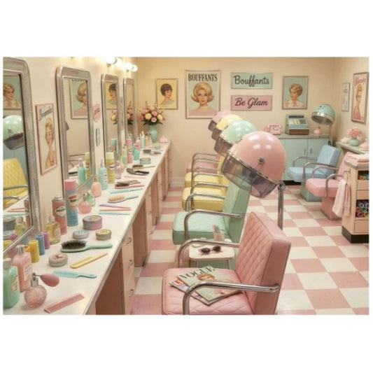 Puzzle Salão Retro Glam - Educa - 1000 Peças, caixa