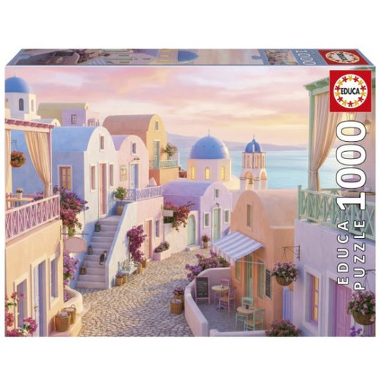 Puzzle Santorini de Sonho - Educa - 1000 Peças, caixa