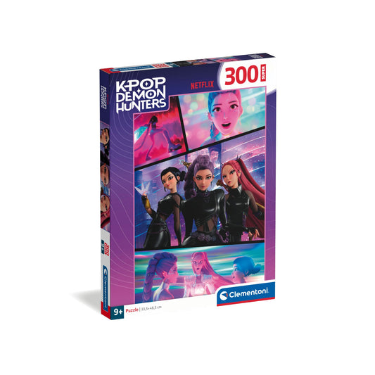 Puzzle KPop Demon Hunters HUNTR/X Caçadoras - Clementoni - 300 Peças