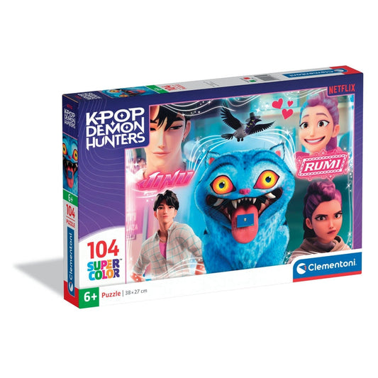 Puzzle KPop Demon Hunters Jinu, Rumi e Derpy - Clementoni - 104 Peças