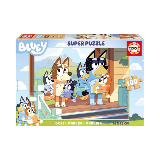 Puzzle Bluey em Madeira – Educa - 100 Peças