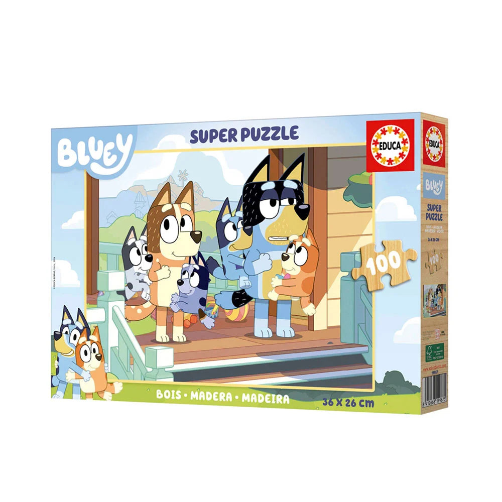 Puzzle Bluey em Madeira – Educa - 100 Peças