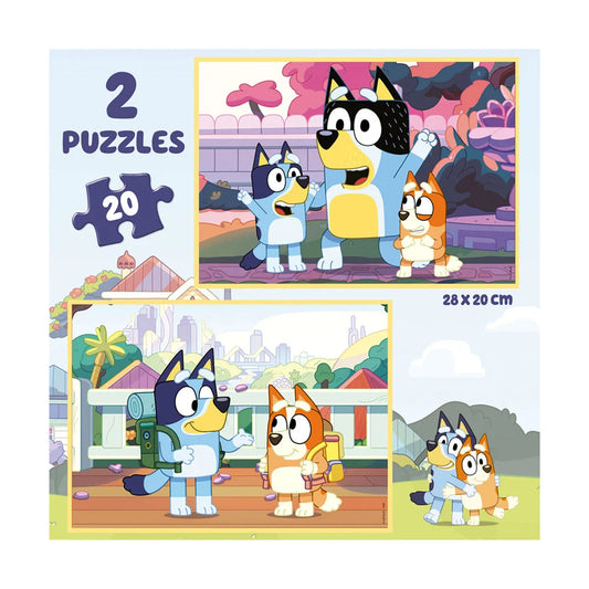 Mala 2 Puzzles Bluey – Educa - 2x20 Peças