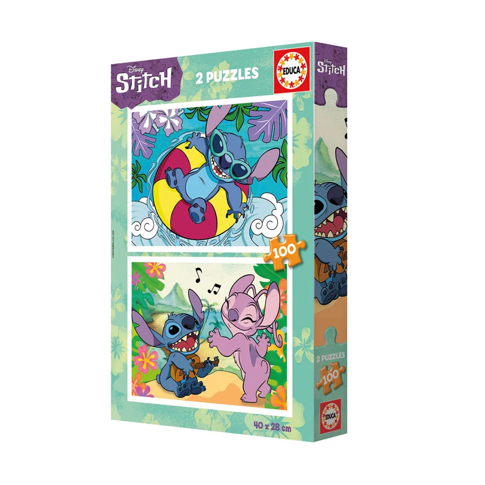 Puzzle Disney Stitch 2 em 1 – Educa - 2x100 Peças