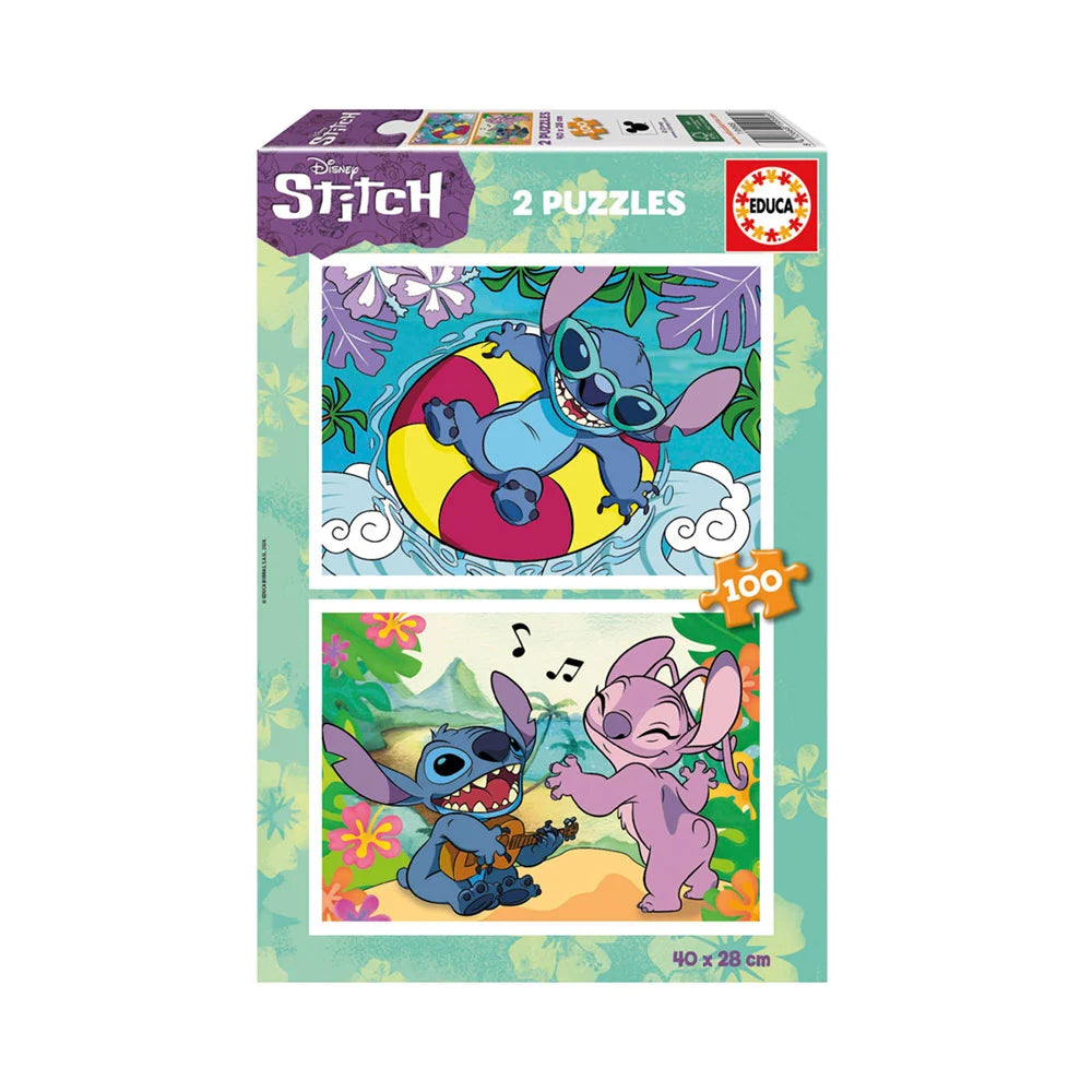 Puzzle Disney Stitch 2 em 1 – Educa - 2x100 Peças