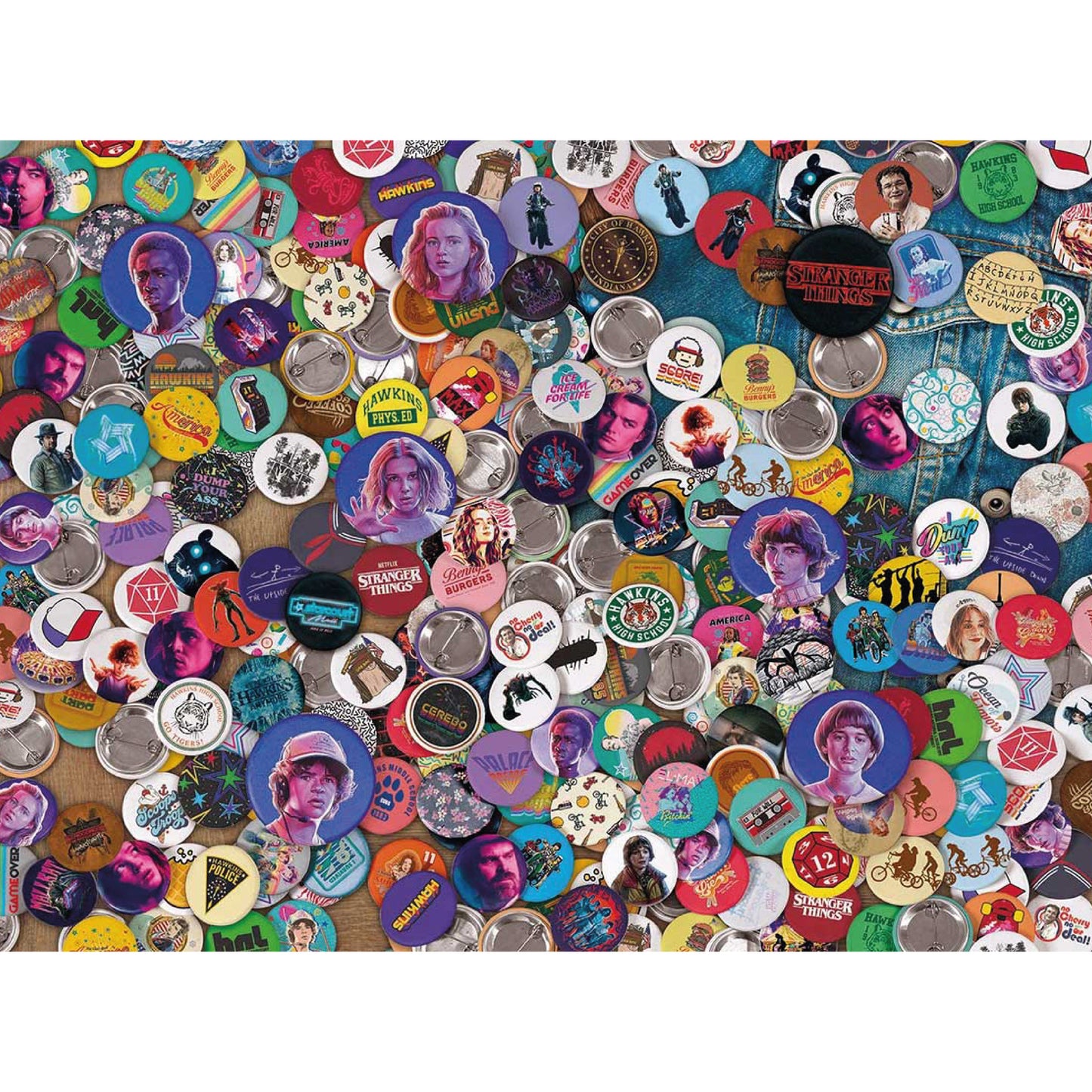 Puzzle Stranger Things Pins – Clementoni - 1000 peças