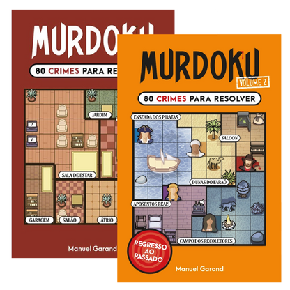 Murdoku - 80 Crimes Para Resolver de Manuel Garand - Dois Livros
