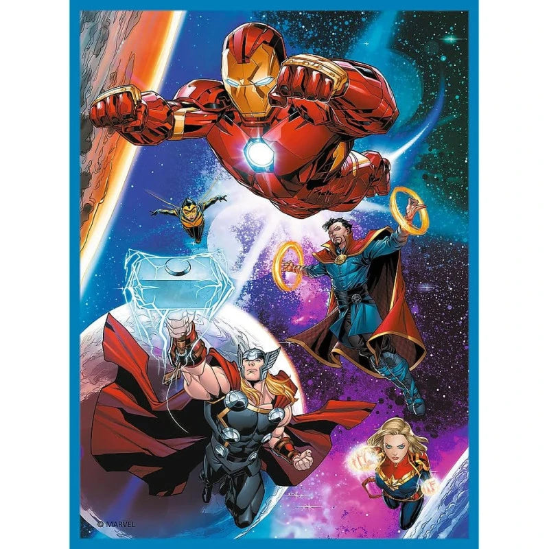 Puzzle Marvel Avengers 2 em 1 “Heróis em Ação” - 30+48 Peças